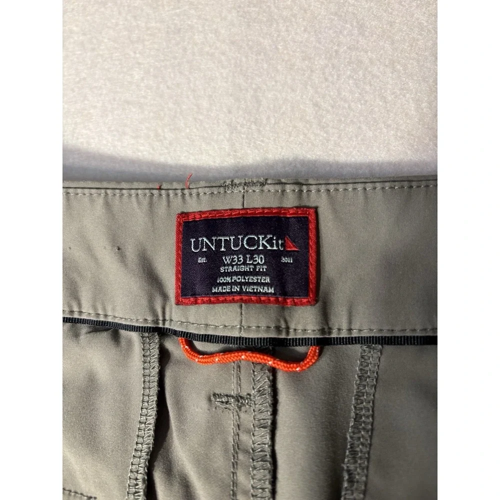 UNTUCKit Chancellor Men's Straight Leg 33x30 grayPerformance Golf Pants